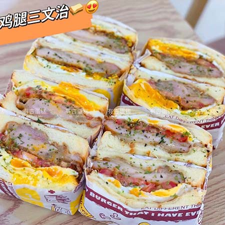 板烧鸡扒三文治